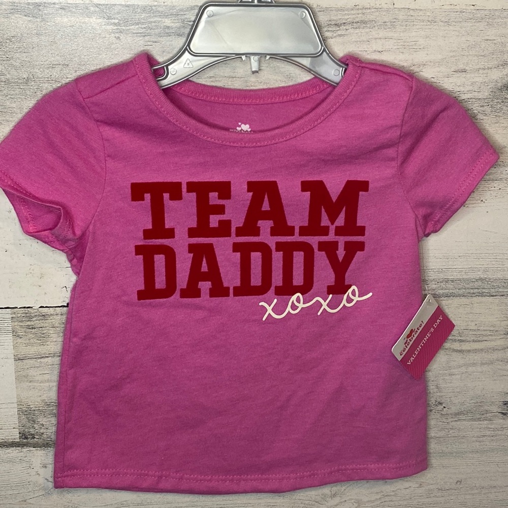 Baby Girl “Team Daddy” Shirt Size 12 Months NEW